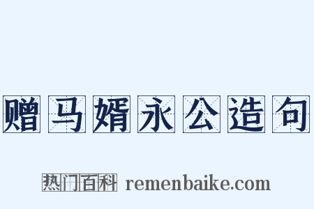 赠马婿永公造句是什么意思的图片